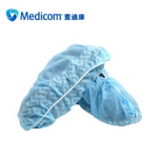 Medicom麦迪康 8007 蓝色一次性鞋套加强加厚医用SMS无纺布防水防滑设计透气性好100只/盒